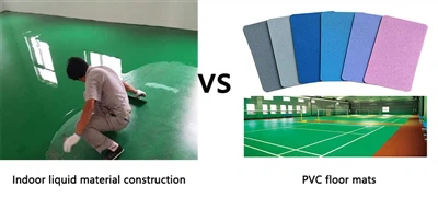 Konparezon nan materyèl likid andedan kay la ak planche PVC